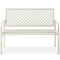 Best Choice Products Indoor Outdoor Steel Garden Bench w/ Geometric Backrest, Foot Levelers